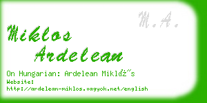 miklos ardelean business card